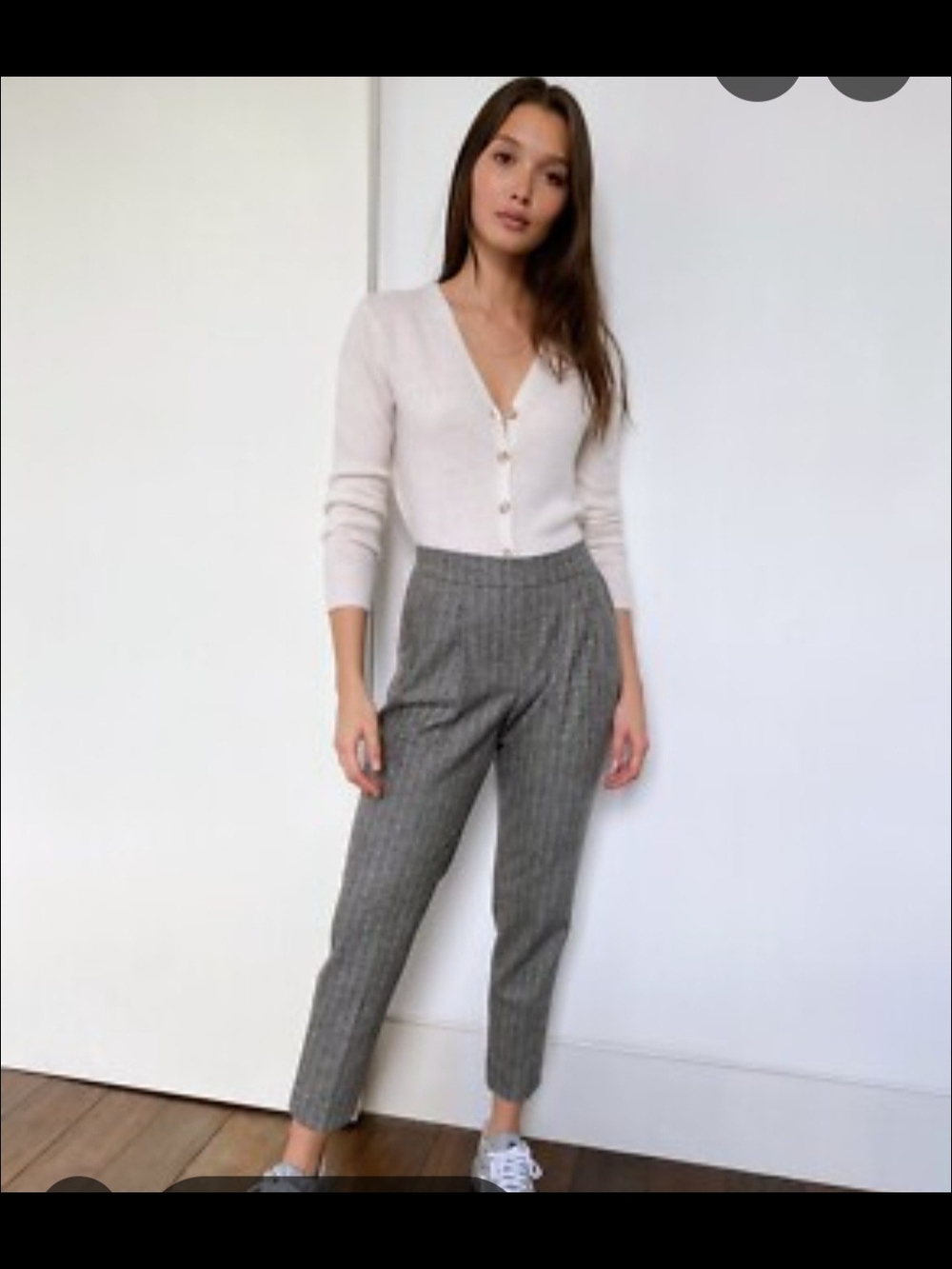 Aritzia Babaton Conan Gray Check Ankle Trousers Size 6 10" Rise/14" Waist/24" L